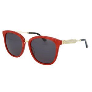 Gucci Red & Gold 55mm Sunglasses